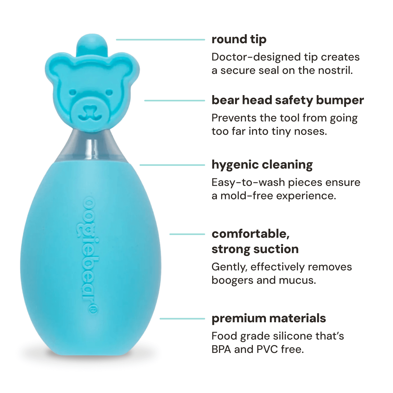 Oogiebear bulb nose nasal aspirator SpadezStore