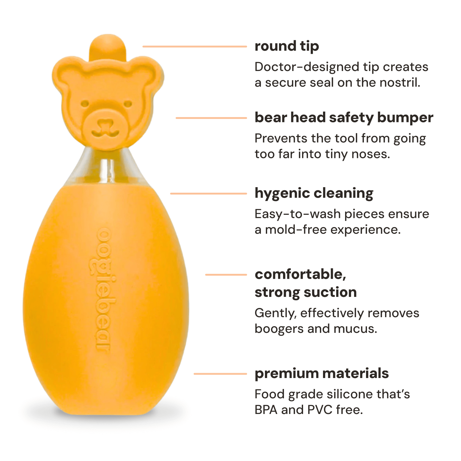Oogiebear bulb nose nasal aspirator SpadezStore