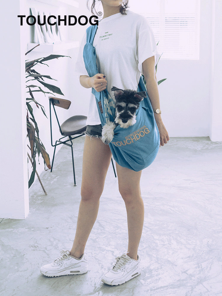 Touchdog 'Paw-Ease' Over-The-Shoulder Travel Sling Pet Carrier SpadezStore