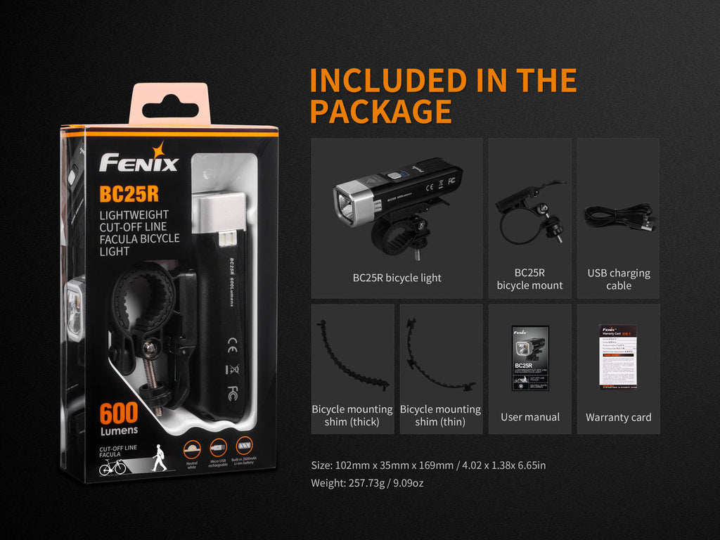 Fenix BC25R LED Bike Light SpadezStore