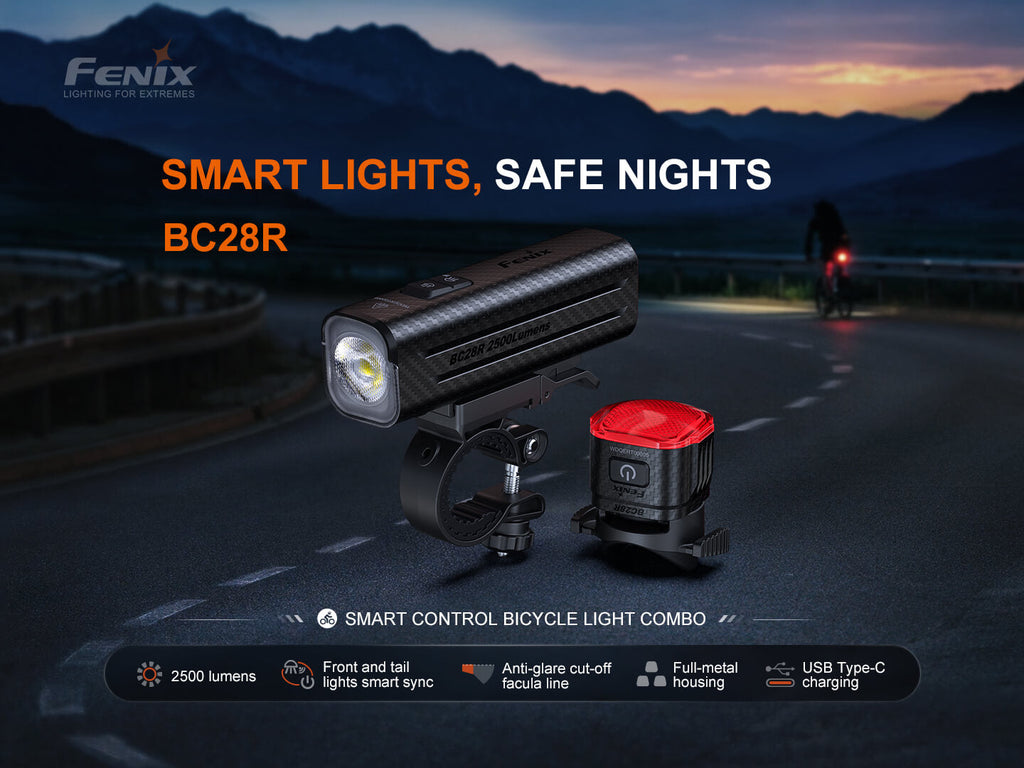 Fenix BC28R Smart Head & Tail Bike Light Combo SpadezStore