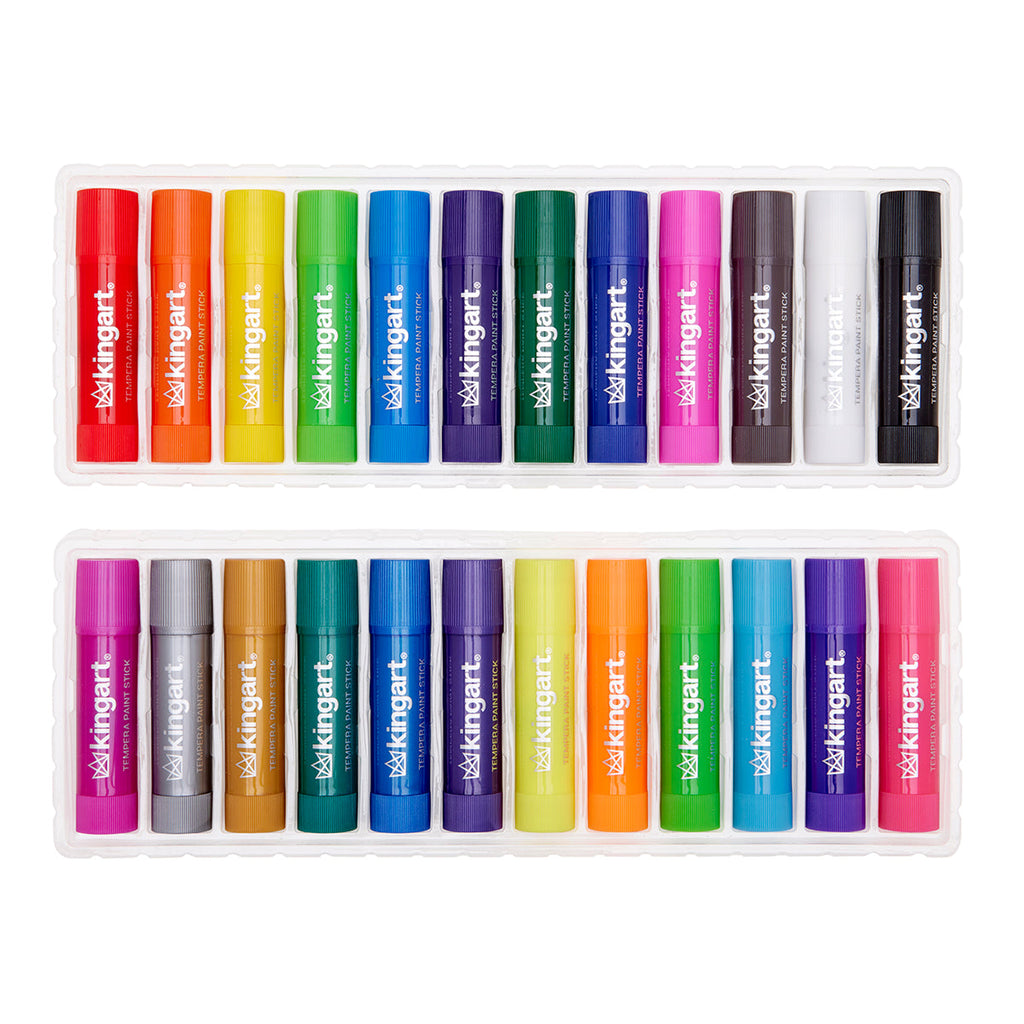 KINGART Tempera Paint Sticks – 24 Colors