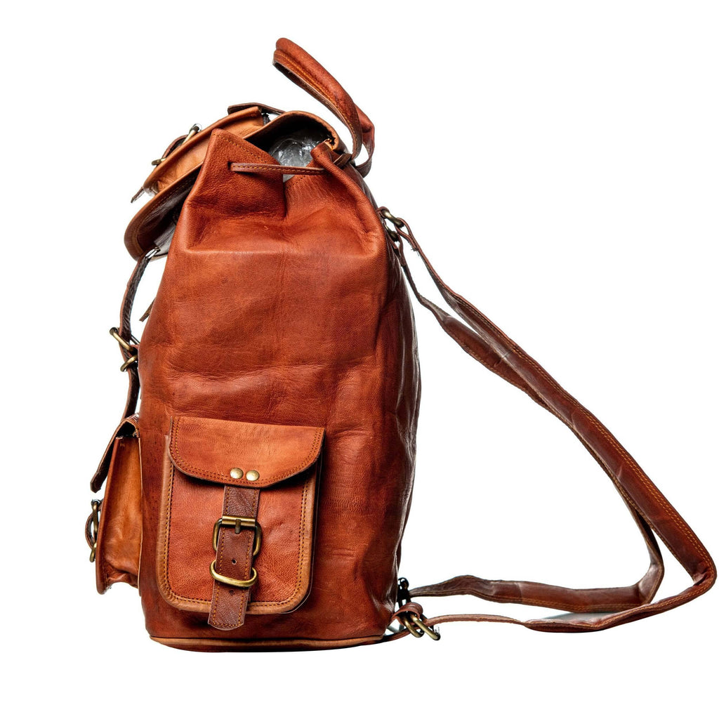 Classy Leather Bags The Alvarado Tanned Backpack SpadezStore