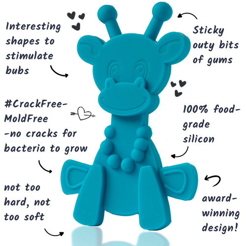 Bambeado Little bamBAM Baby Teething Toy – Cyan SpadezStore