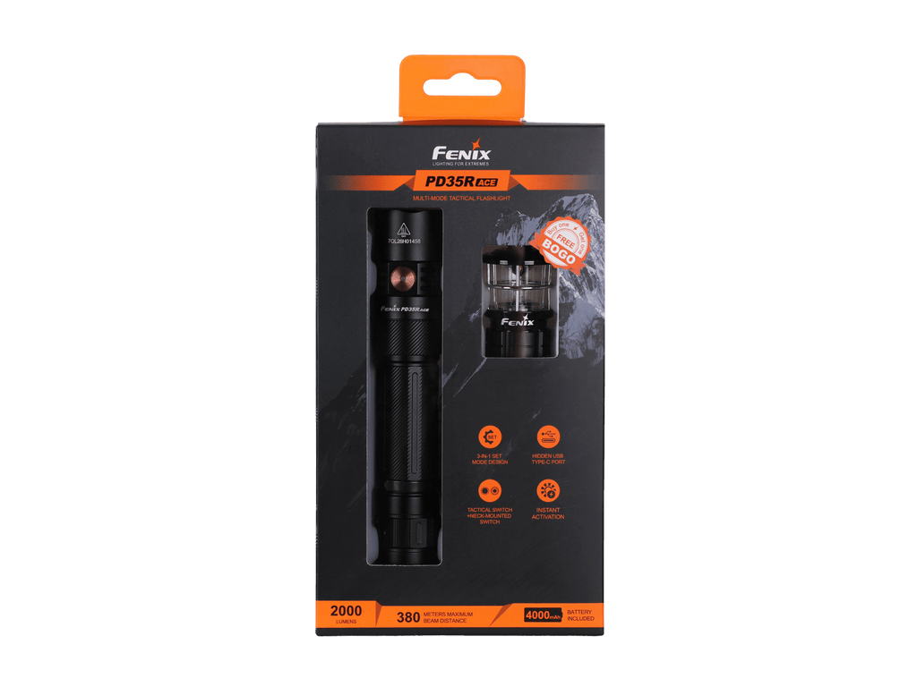 Fenix PD35R ACE Multi-mode Tactical Flashlight + FREE CL01 Mini Lantern SpadezStore