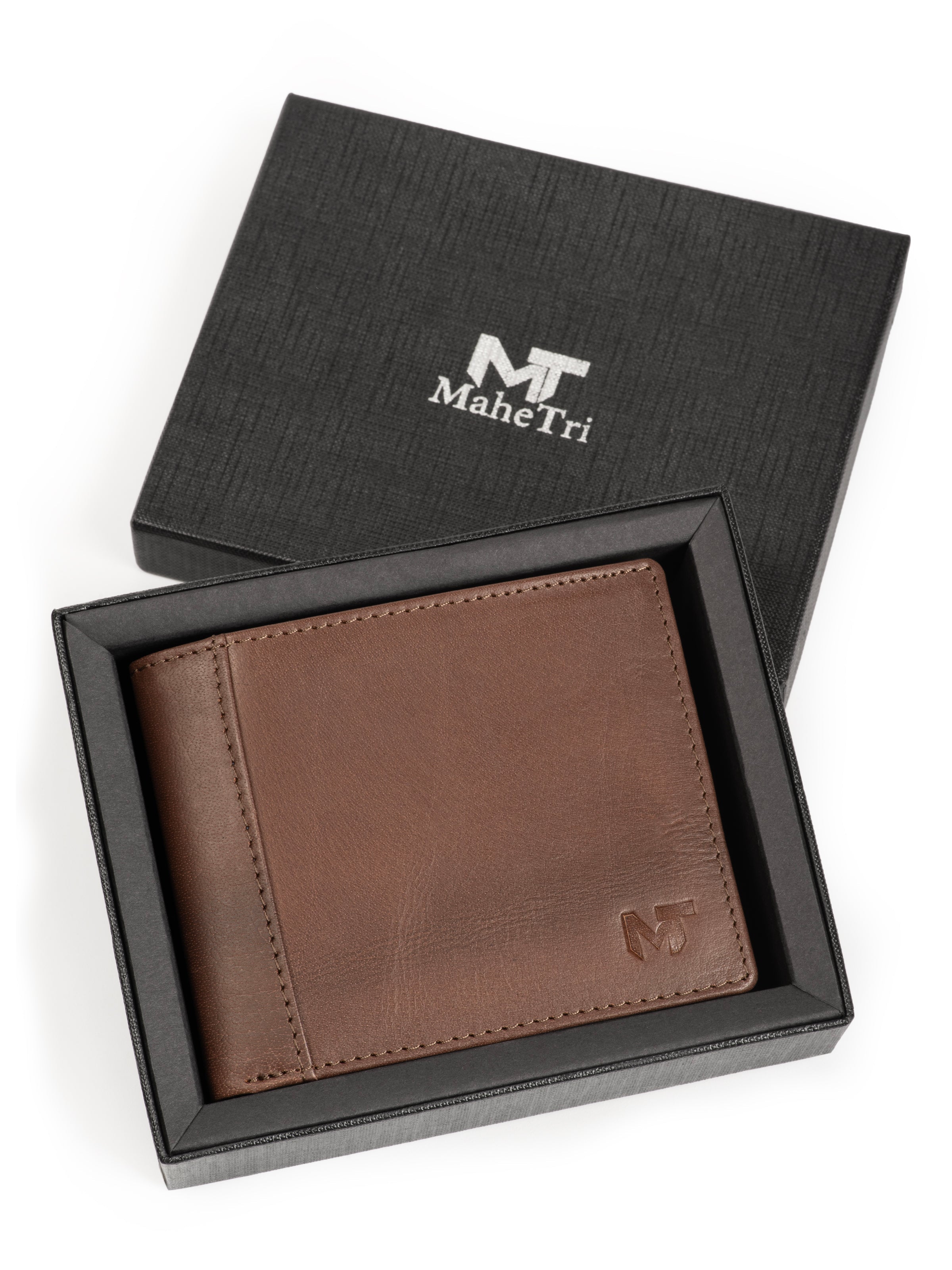 Classy Leather Bags Wealth Ward Brown Bi-folded Wallet