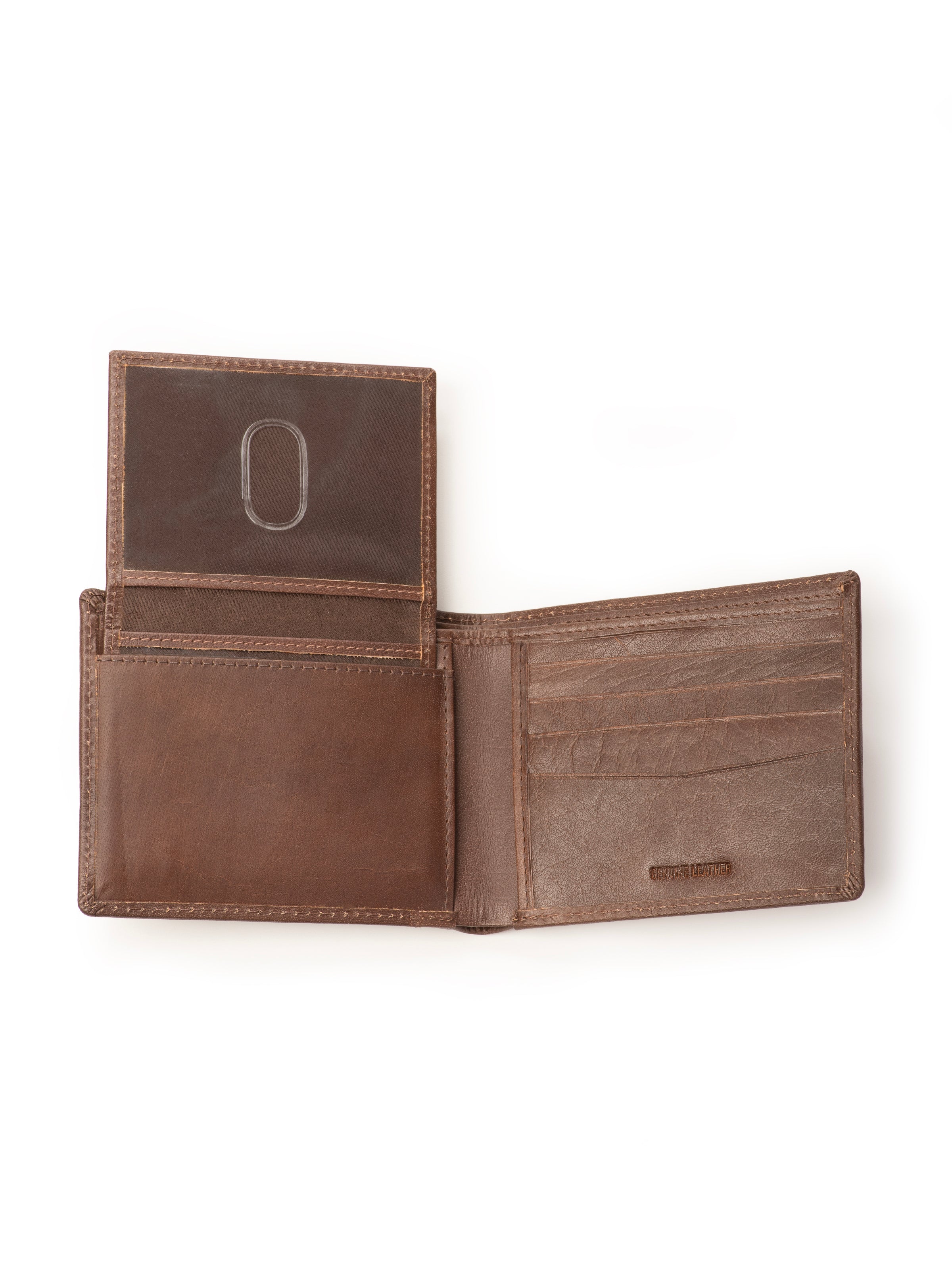 Classy Leather Bags Wealth Ward Brown Bi-folded Wallet