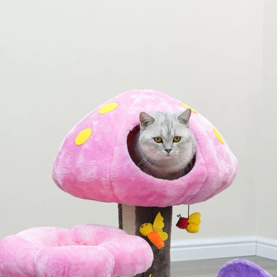 Catry Wonderland Cat Tree with Garden Inspired Condo and Perches SpadezStore