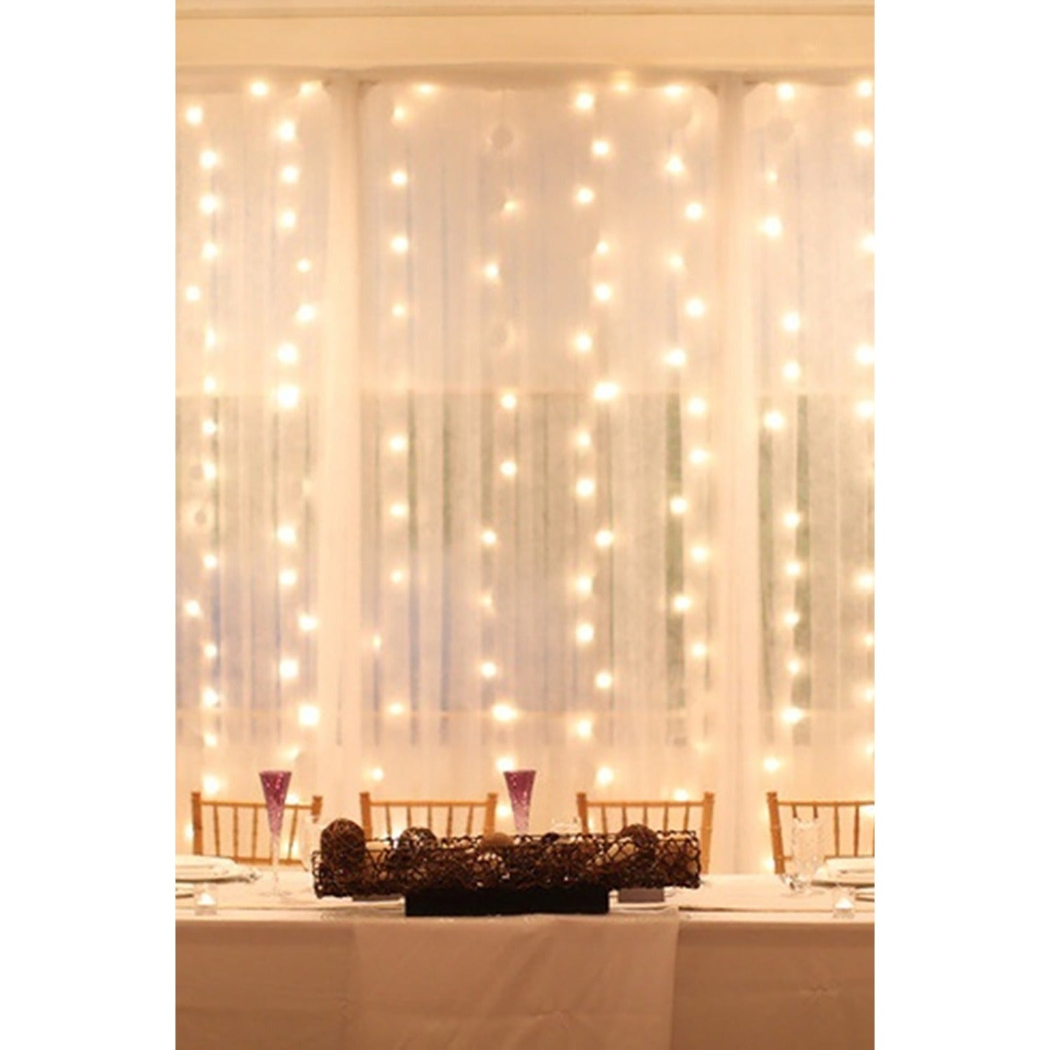 Perfect Holiday 600 LED 24 Strand Twinkling Curtain Light - Plug in SpadezStore