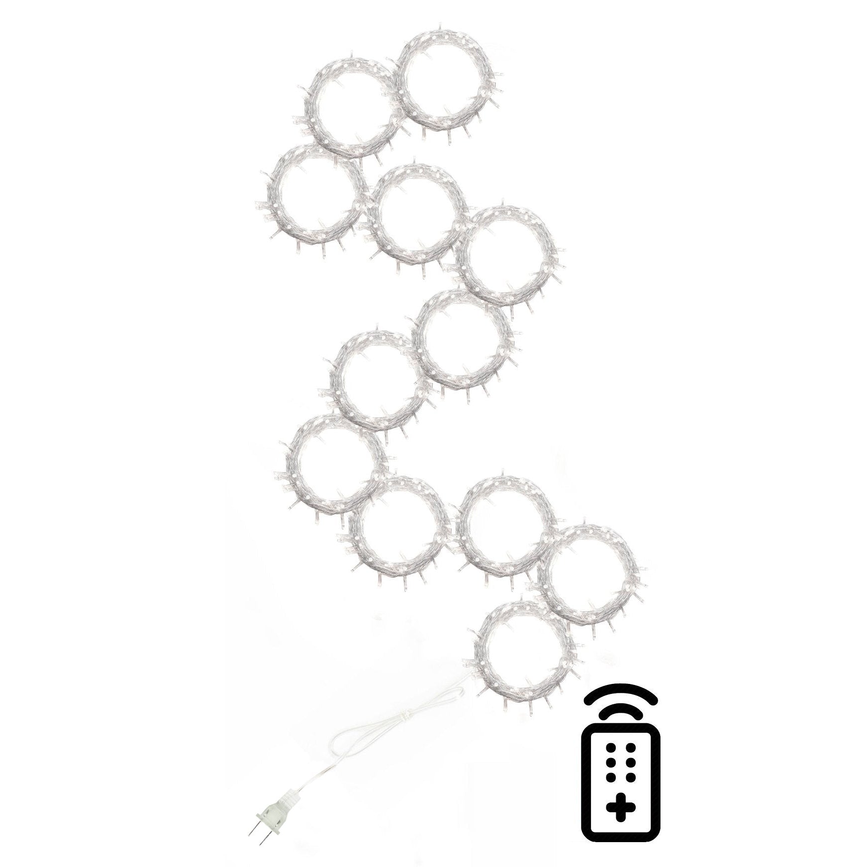 Perfect Holiday 300 LED 12 Strand Twinkling Curtain Light - Plug In with Remote SpadezStore