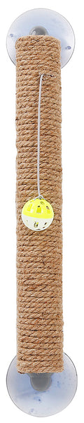 Pet Life Stick N' Claw' Sisal Rope and Toy Suction Cup Stick Shaped Cat Scratcher SpadezStore
