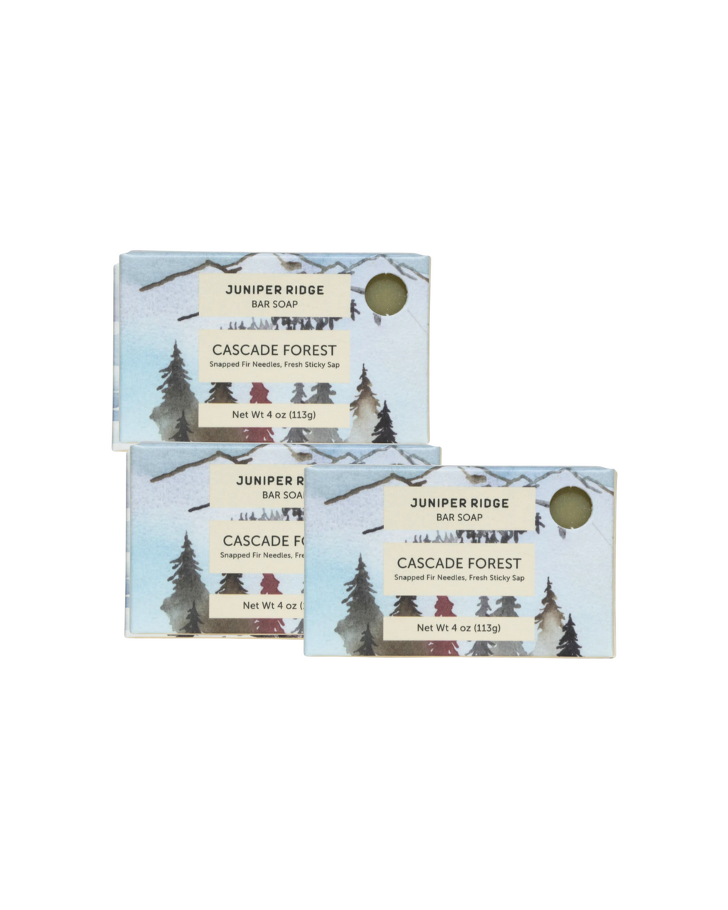 Juniper Ridge Cascade Forest Bar Soap 3-Pack SpadezStore