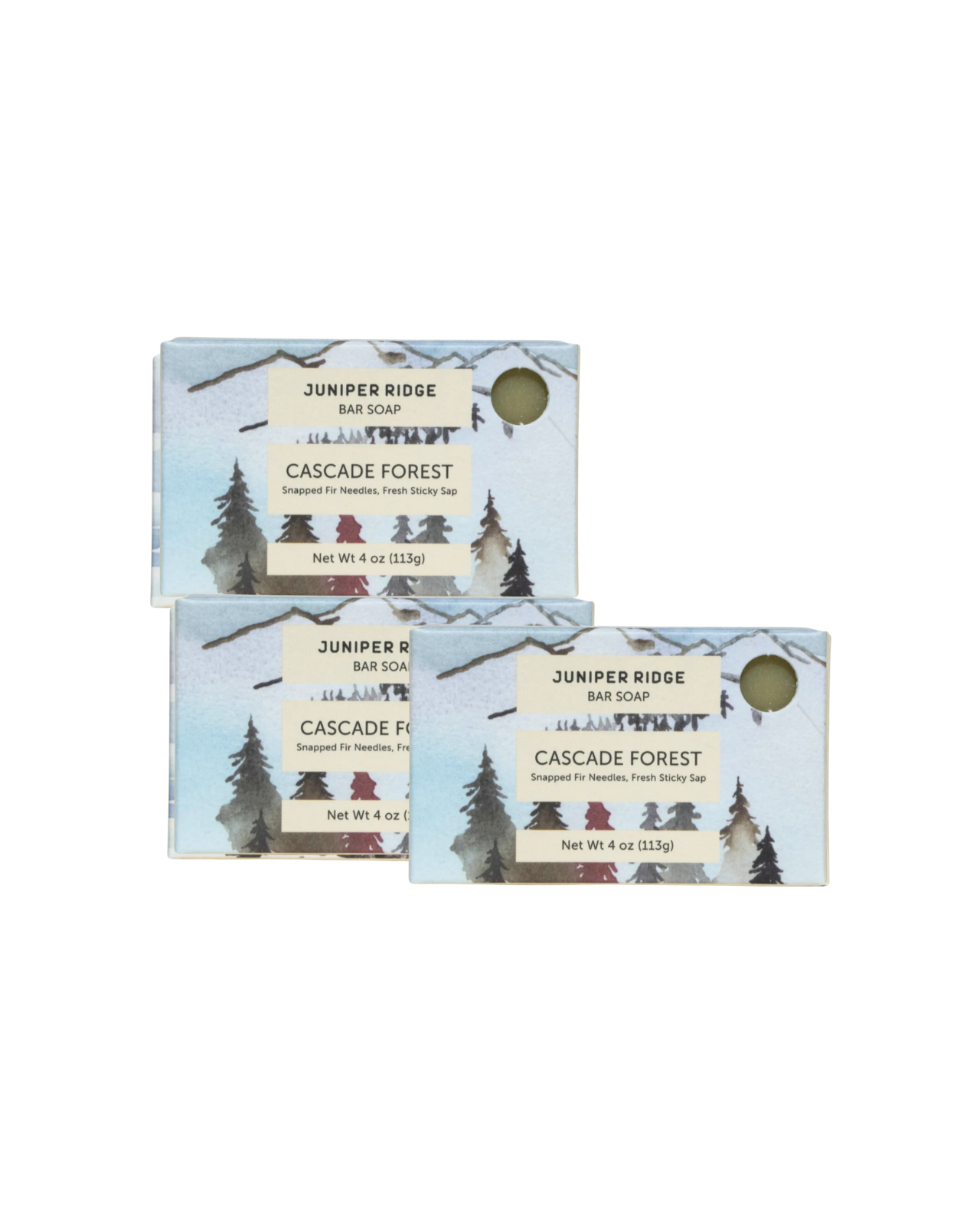 Juniper Ridge Cascade Forest Bar Soap 3-Pack SpadezStore