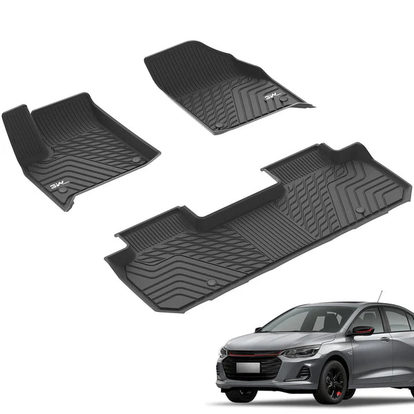 3W Chevrolet Traverse 2018-2023 ONLY for Bucket Seat 2-Row Custom Floor Mats TPE Material & All-Weather Protection-/ SpadezStore