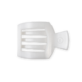 TELETIES Coconut White Medium Flat Square Hair Clip