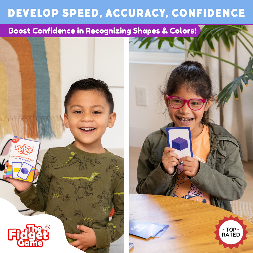 The Fidget Games 2D & 3D Shapes & Colors Card Pack SpadezStore