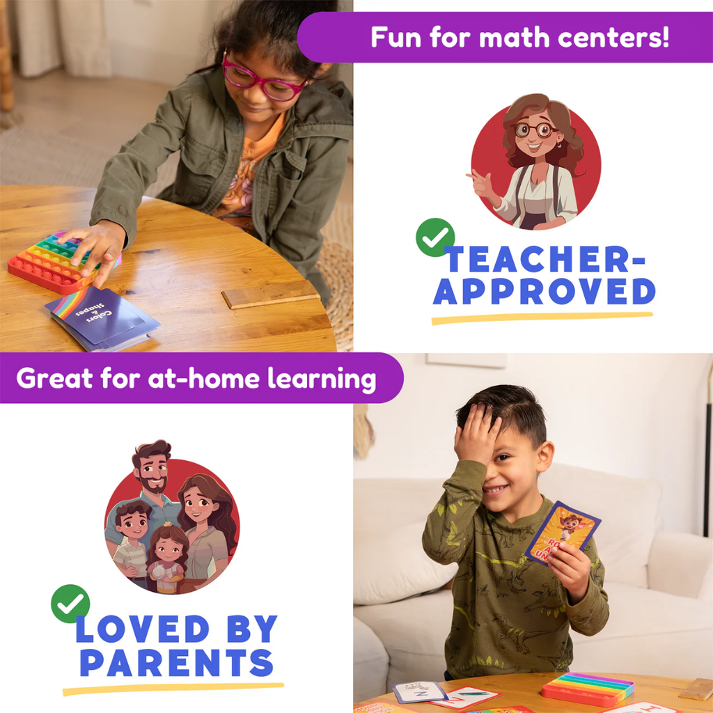 The Fidget Games 2D & 3D Shapes & Colors Card Pack SpadezStore