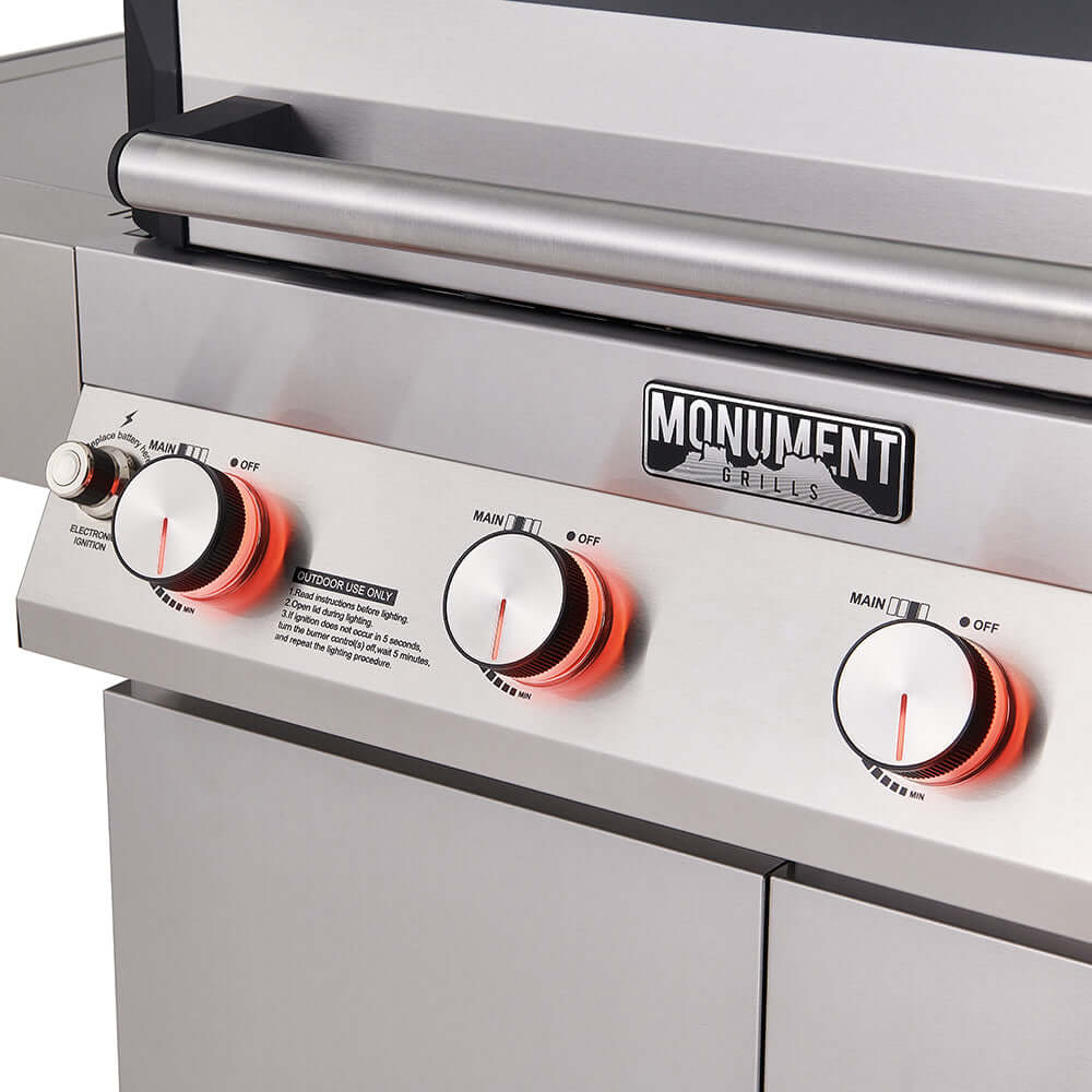 Monument Grills Denali 405 | Stainless Smart Tech Propane Gas Grill SpadezStore