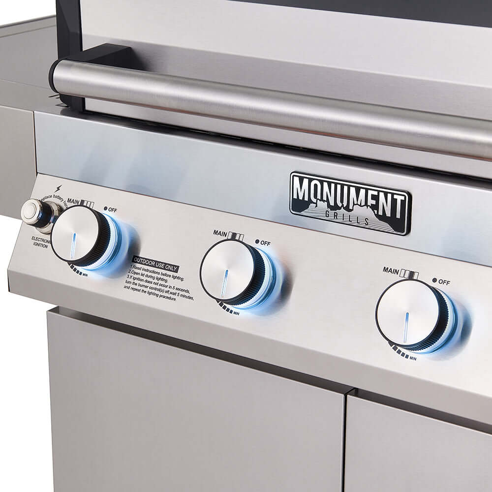 Monument Grills Denali 405 | Stainless Smart Tech Propane Gas Grill SpadezStore