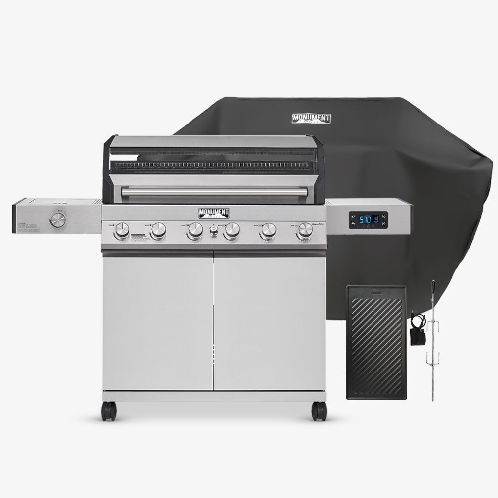 Monument Grills Denali 605 | Stainless Smart Tech Natural/Propane Gas Grill SpadezStore