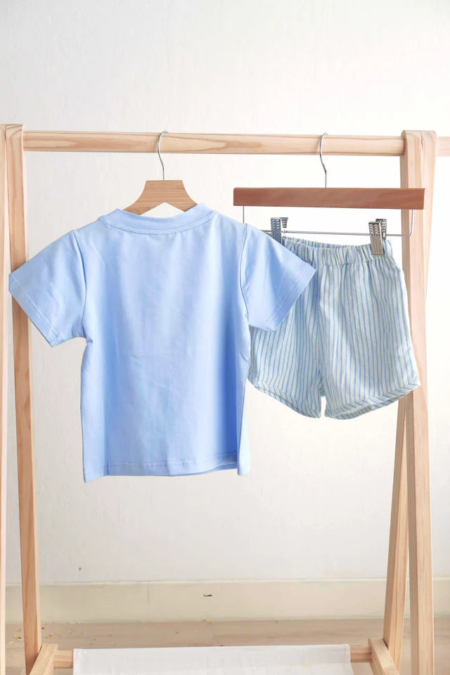 Blue Easter Bunny Hand-Smocked Boy Set HS240948 SpadezStore