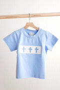 Blue Easter Cross Hand-Smocked Boy Top HS240931 SpadezStore