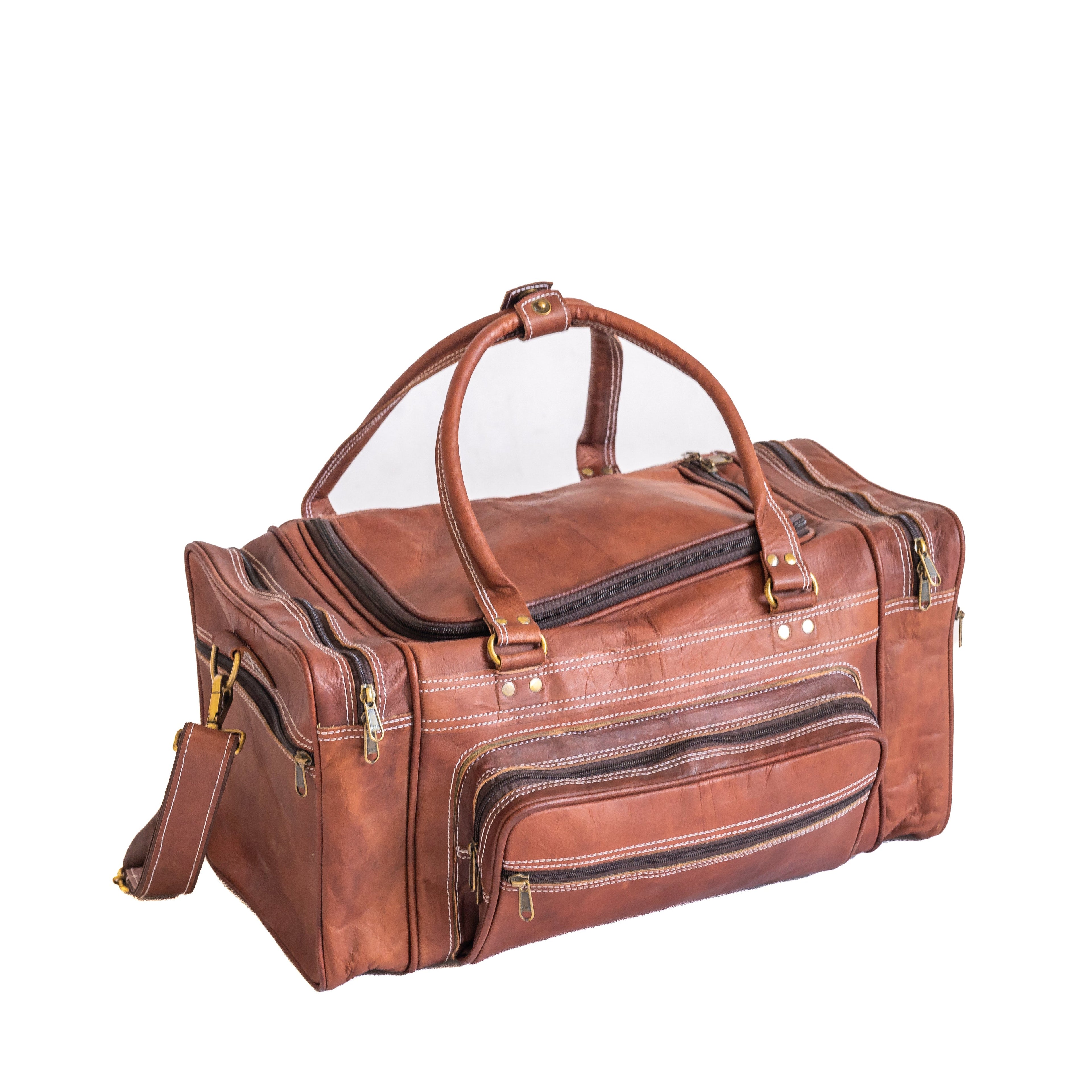 Classy Leather Bags Vintage Leather Travel Duffle Bag SpadezStore