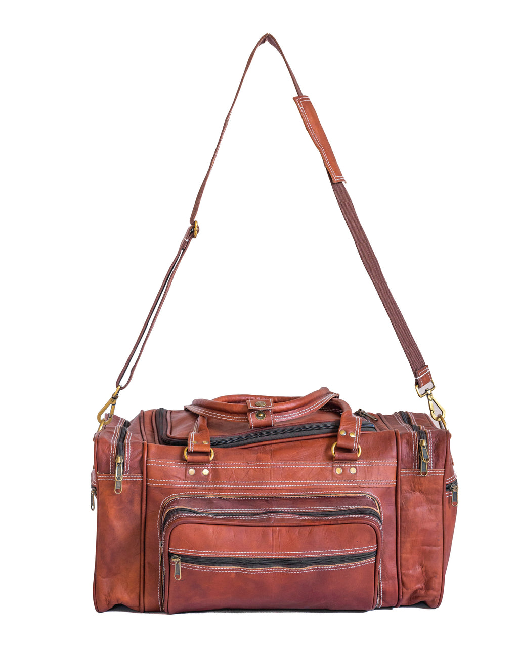 Classy Leather Bags Vintage Leather Travel Duffle Bag SpadezStore
