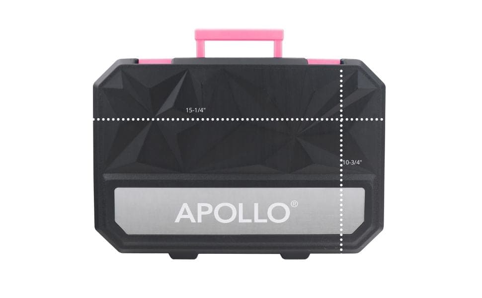 Apollo Tools Essential 65-Piece Pink Tool Set with Socket Set and Most-Used Tools for Do it Yourself Repairs and Maintenance - DT0001P SpadezStore