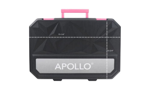 Apollo Tools Essential 65-Piece Pink Tool Set with Socket Set and Most-Used Tools for Do it Yourself Repairs and Maintenance - DT0001P SpadezStore