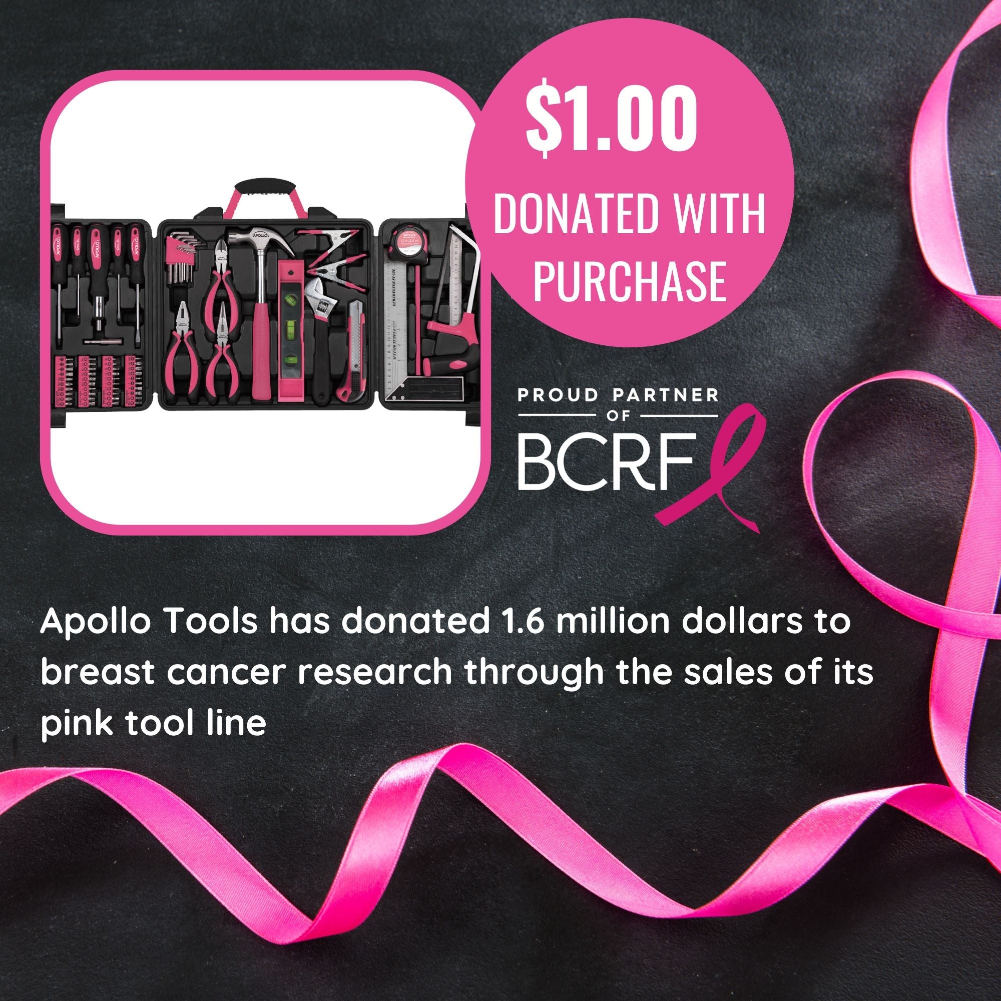 Apollo Tools 71 Piece Household Tool Kit Pink - DT0204P SpadezStore