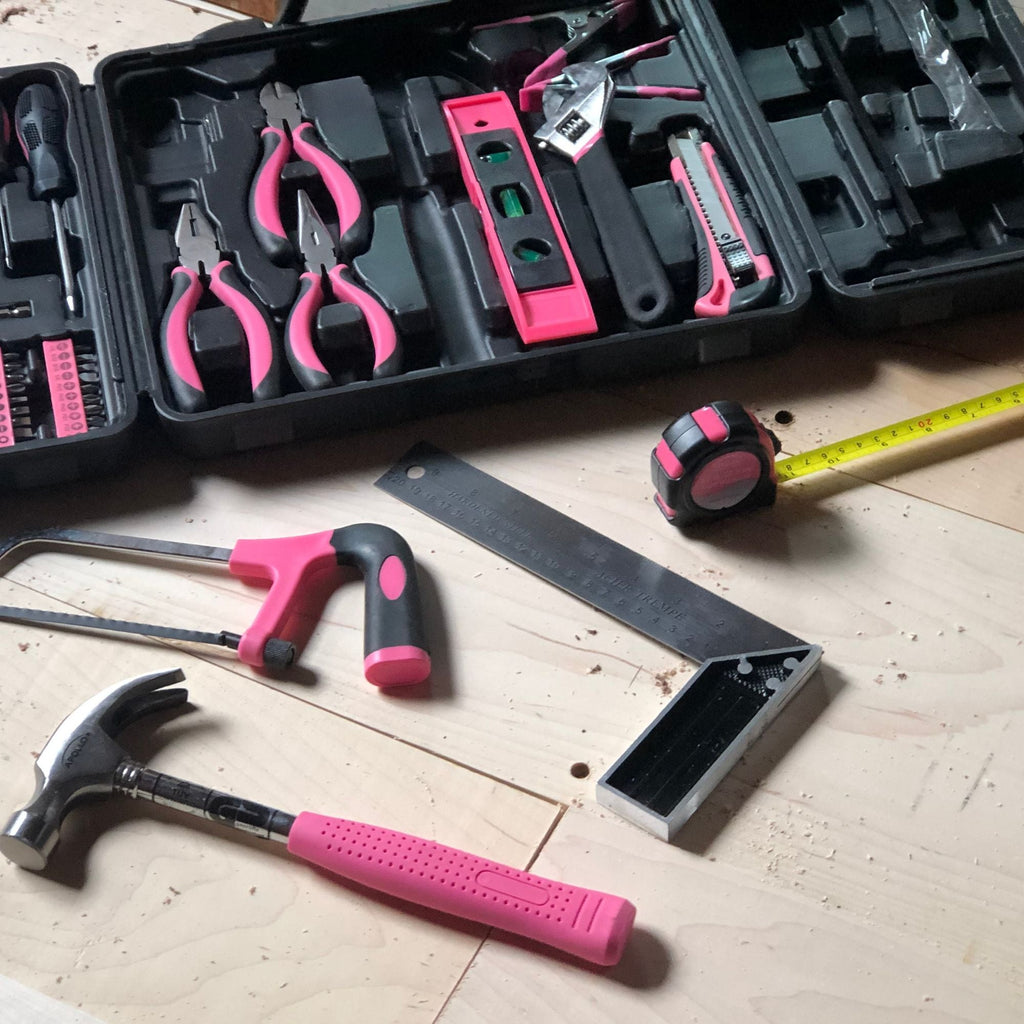 Apollo Tools 71 Piece Household Tool Kit Pink - DT0204P SpadezStore
