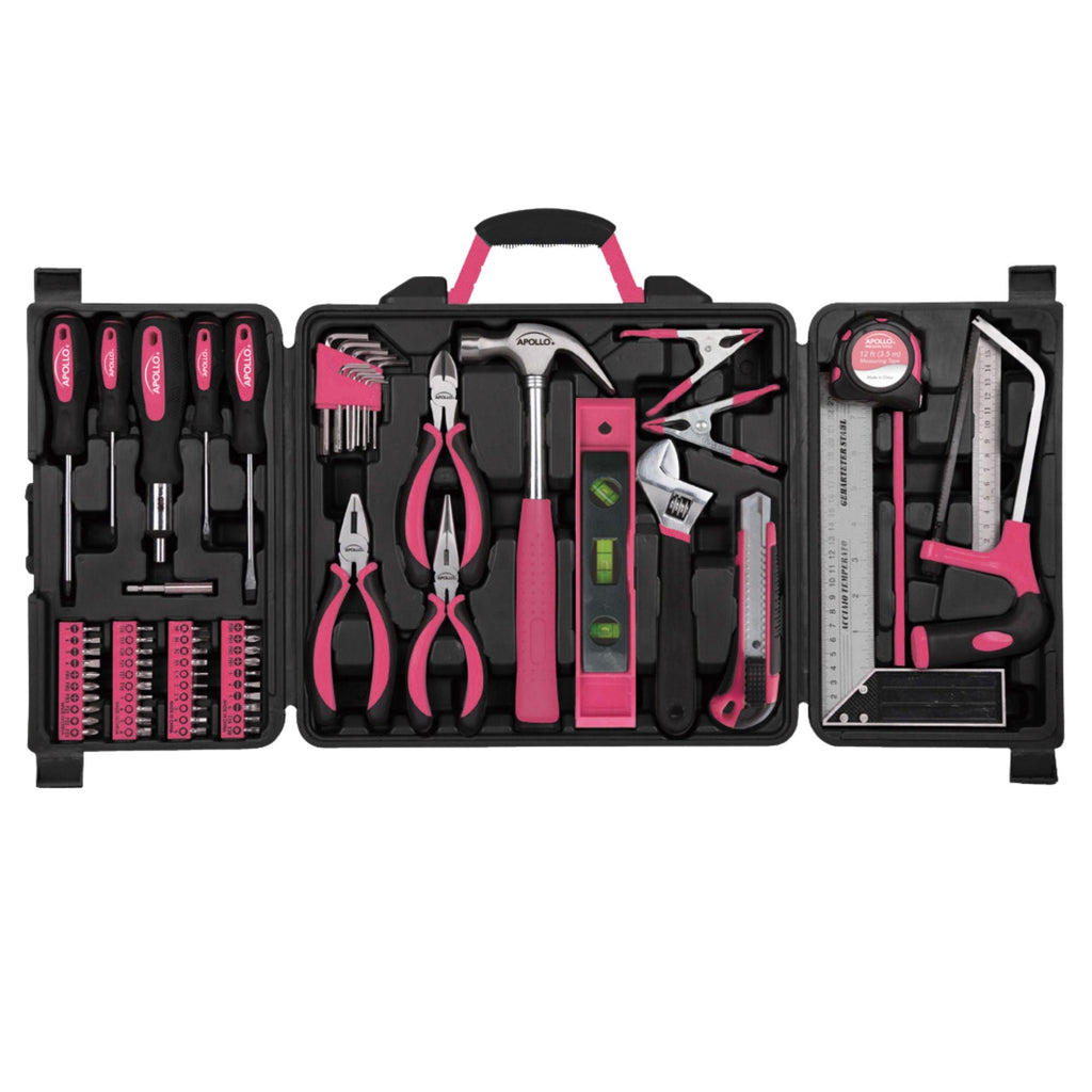 Apollo Tools 71 Piece Household Tool Kit Pink - DT0204P SpadezStore