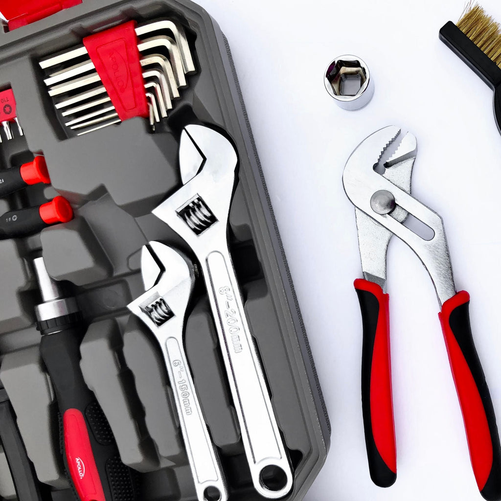 Apollo Tools 95 Piece Mechanics Tool Set in Metric and SAE for Small Engine, Mechanical and General Repairs – DT1242 SpadezStore