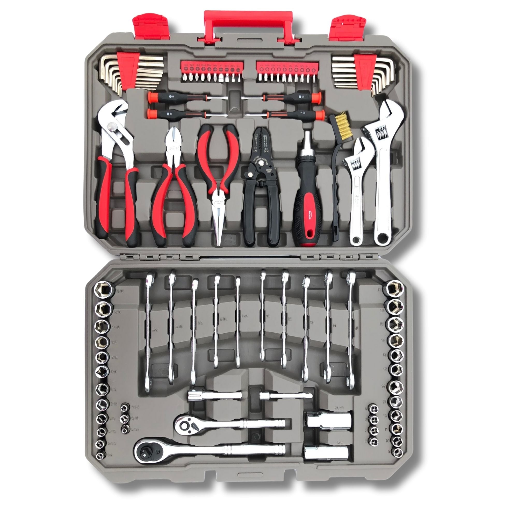 Apollo Tools 95 Piece Mechanics Tool Set in Metric and SAE for Small Engine, Mechanical and General Repairs – DT1242 SpadezStore