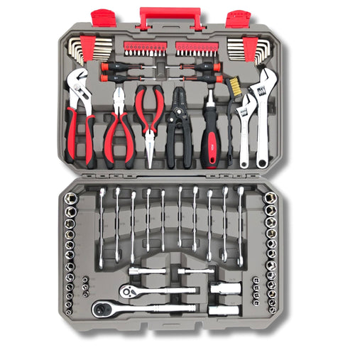 Apollo Tools 95 Piece Mechanics Tool Set in Metric and SAE for Small Engine, Mechanical and General Repairs – DT1242 SpadezStore