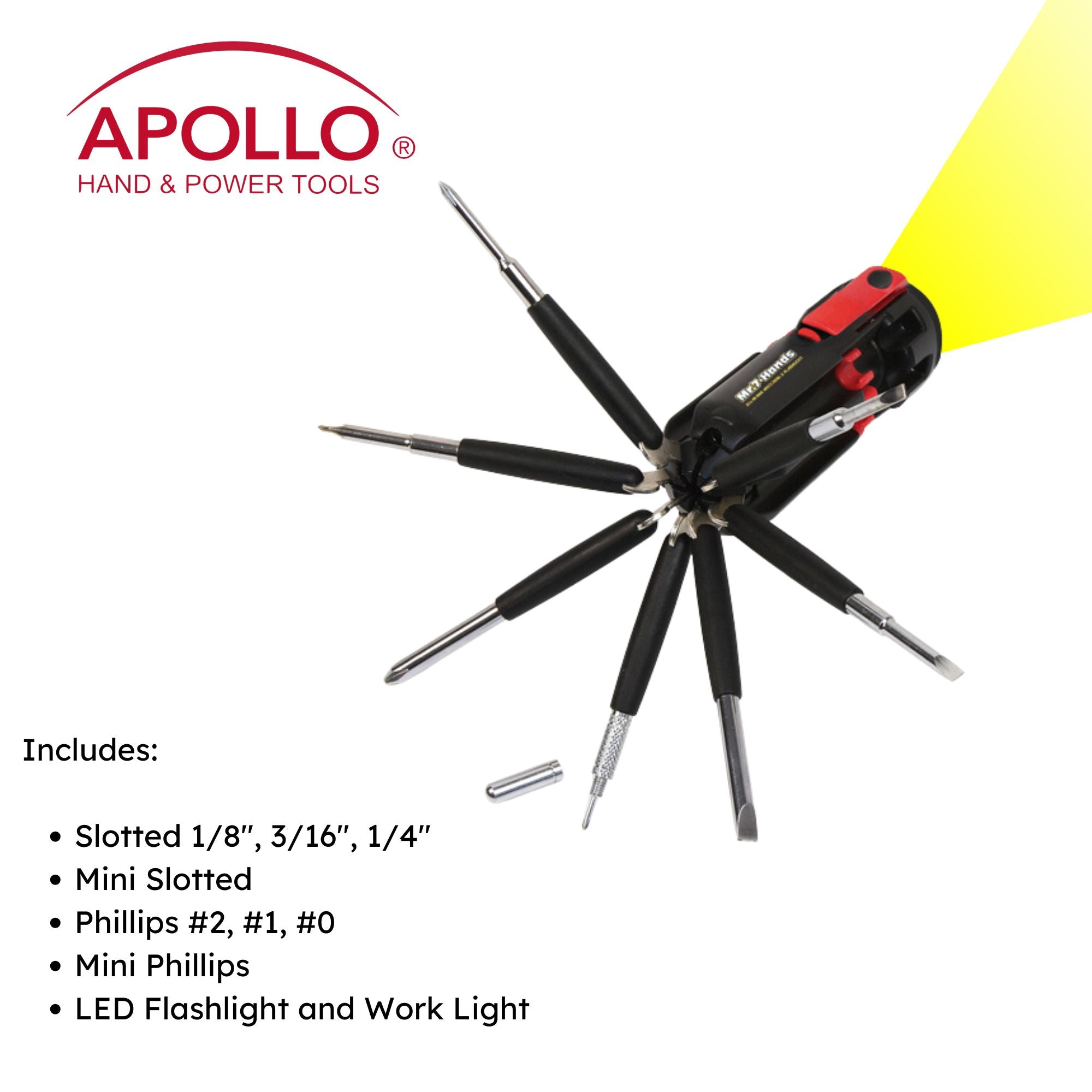 Apollo Tools Flashlight Mr. 7-Hands - DT1719 SpadezStore
