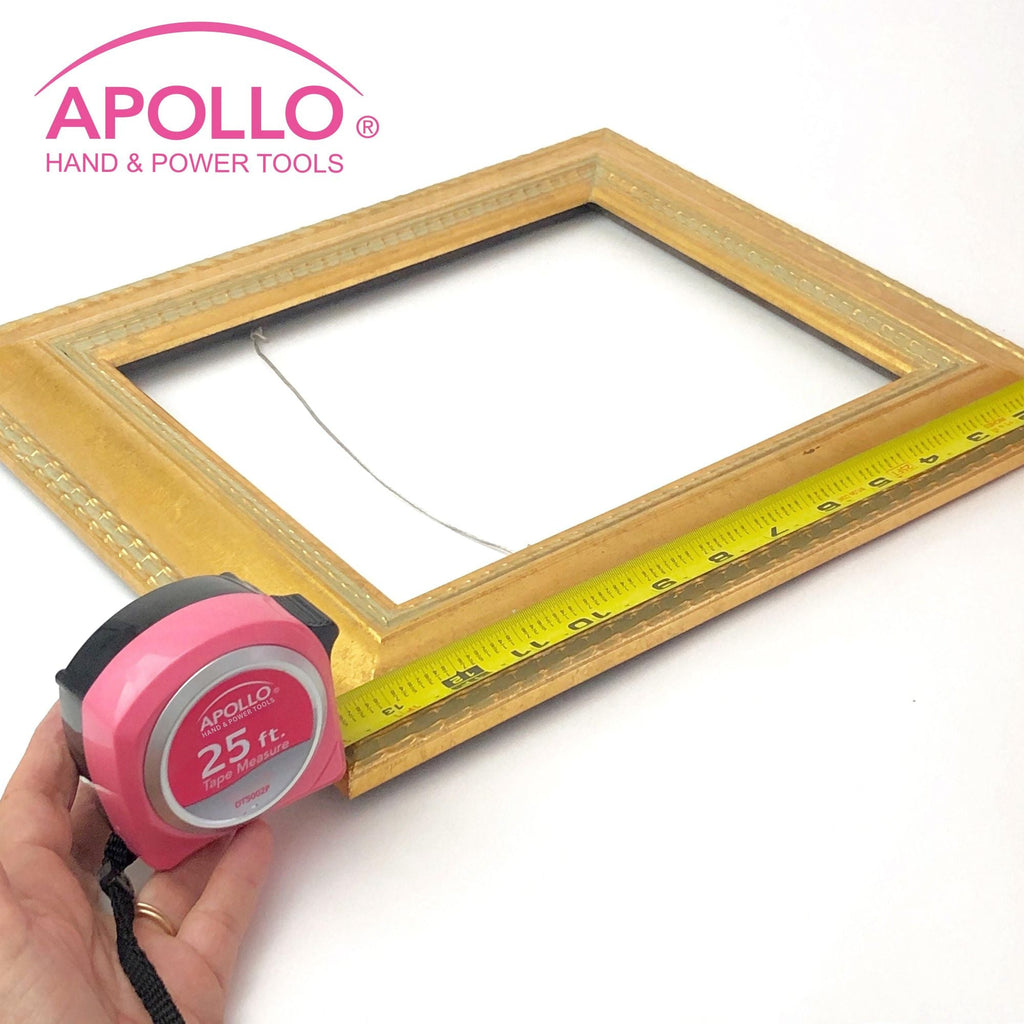 Apollo Tools 25ft. Tape Measure - Pink - DT5002P SpadezStore