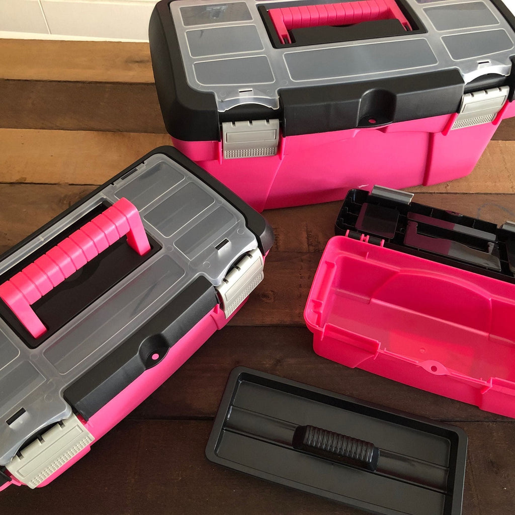 Apollo Tools 3 Piece Tool Box - Pink - DT5005P SpadezStore