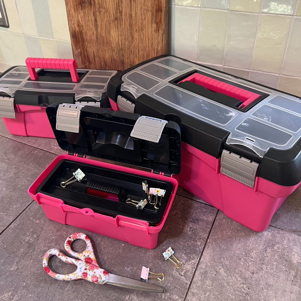 Apollo Tools 3 Piece Tool Box - Pink - DT5005P SpadezStore