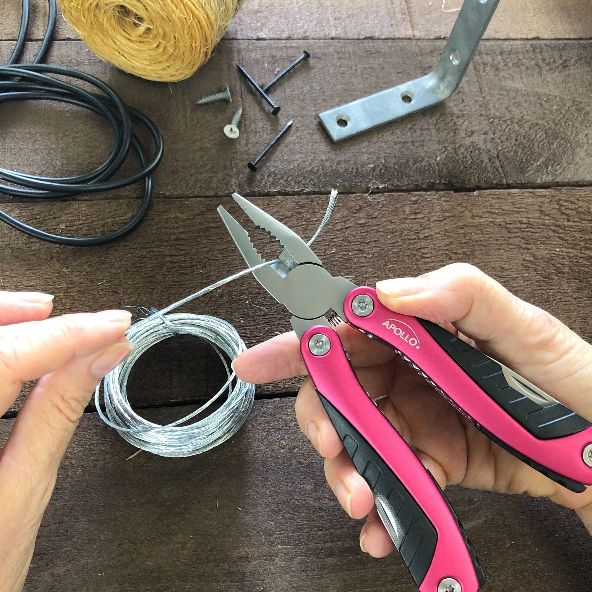Apollo Tools 14-in-1 Pink High-Quality Pocket Multitool Pliers. Great for Outdoors, Camping, Fishing -DT5015P SpadezStore