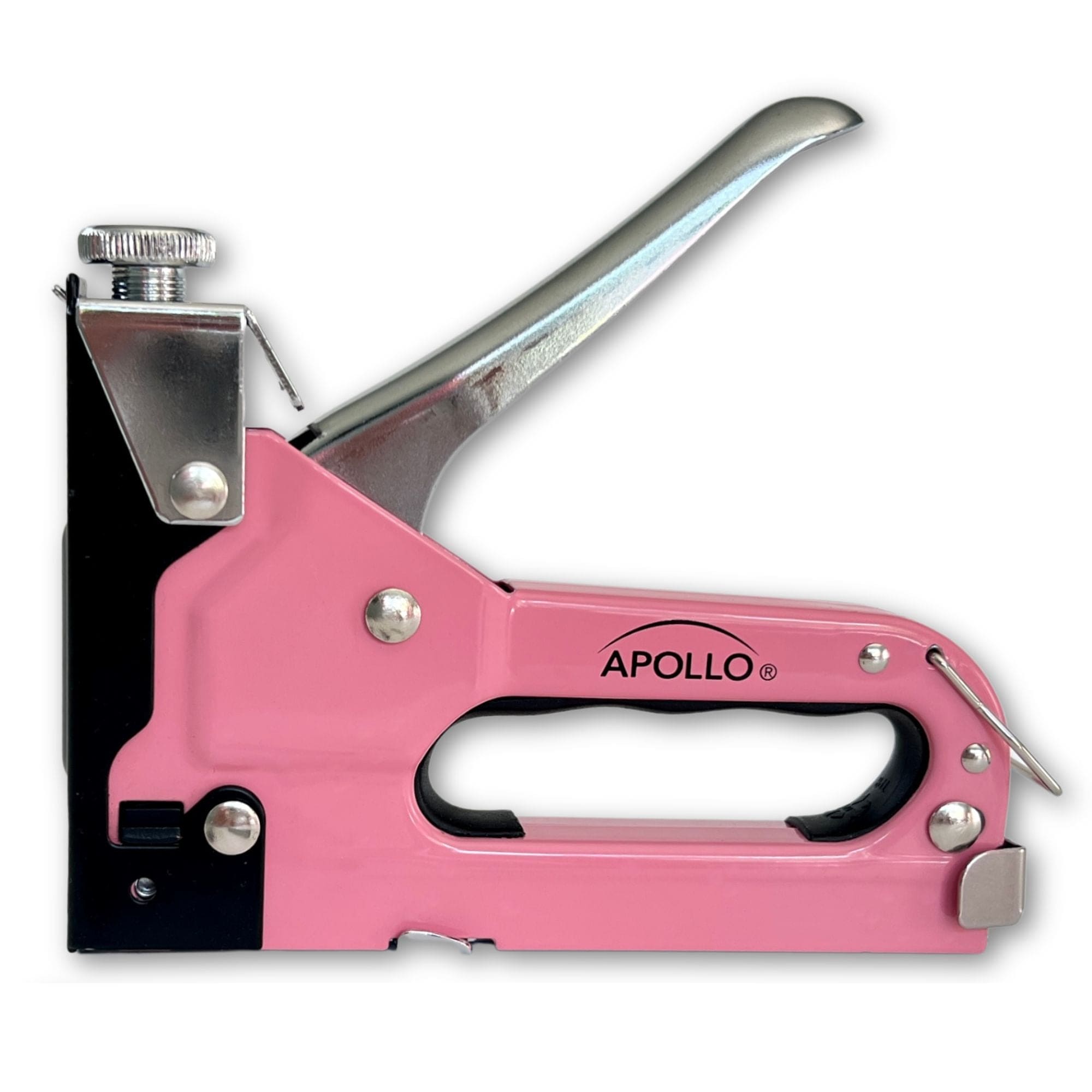 Apollo Tools Pink Stapler with Power Adjustment Knob and 3000 Staples assortment- DT5020P SpadezStore