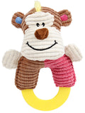 Pet Life Ring-O-Round' Plush Squeaking and Rubber Teething Newborn Puppy Dog Toy SpadezStore