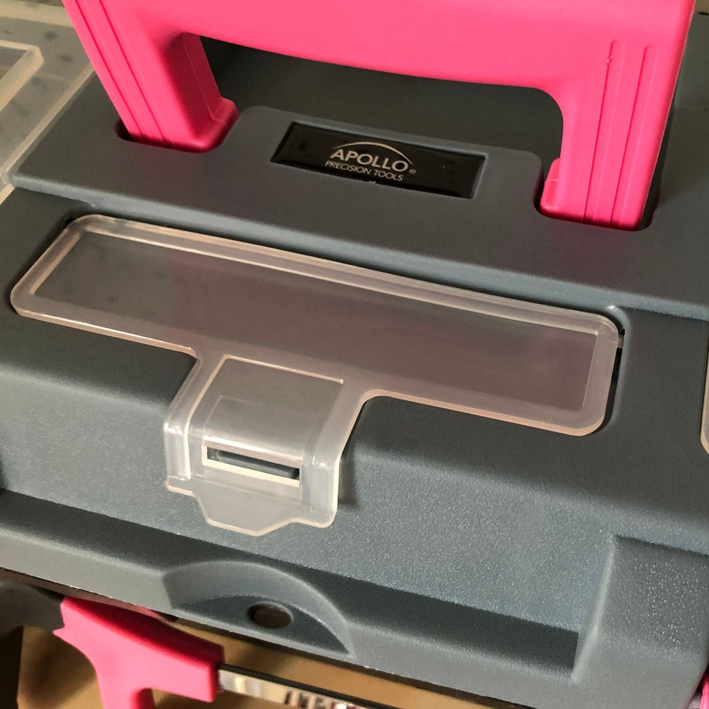 Apollo Tools Pink 170 Piece Household Tool Kit with New and Improved Tool Box - DT7103P SpadezStore