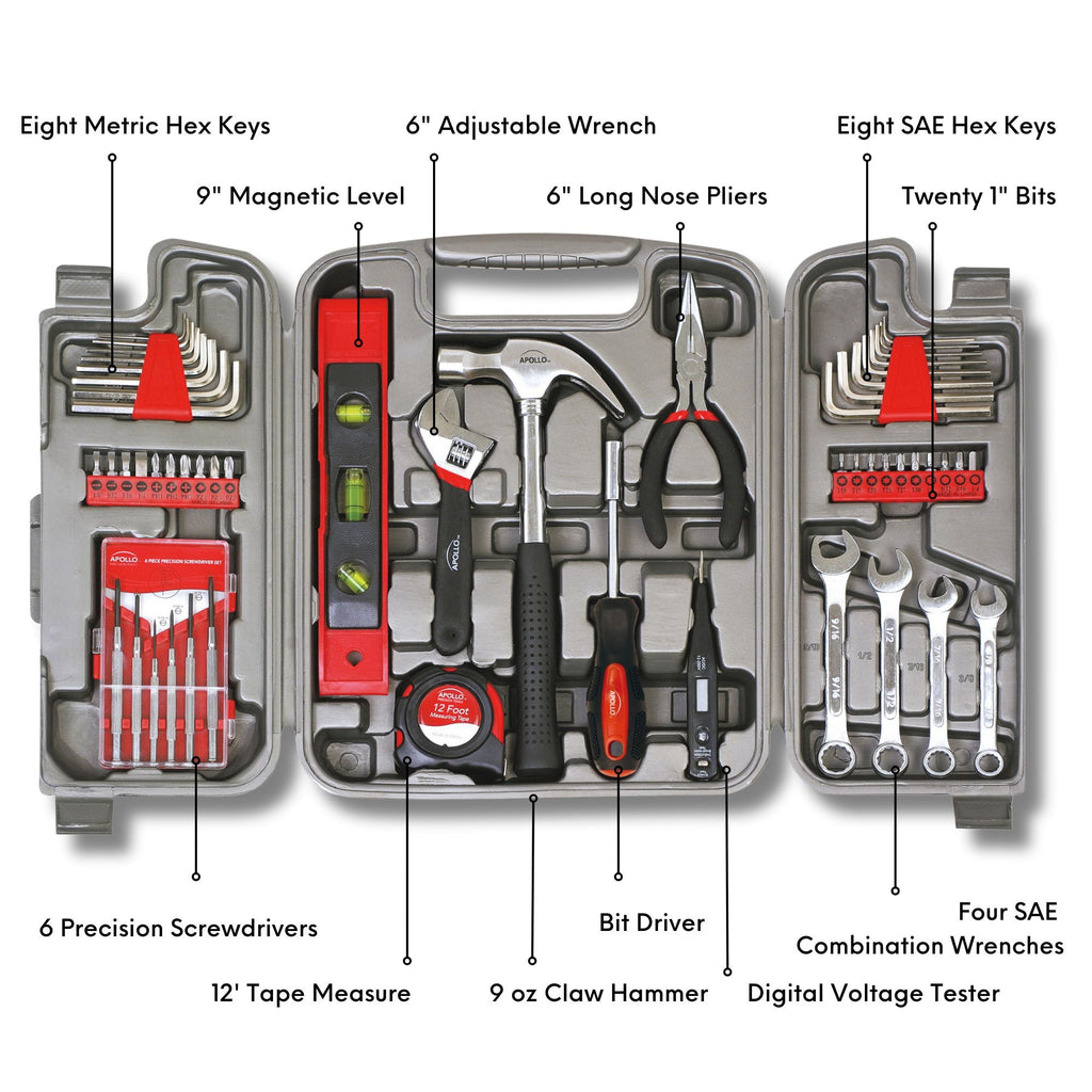 Apollo Tools 53 Piece Household Tool Kit - DT9408 SpadezStore