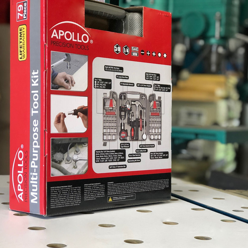 Apollo Tools 79 Piece Multi-Purpose Tool Kit - DT9411 SpadezStore