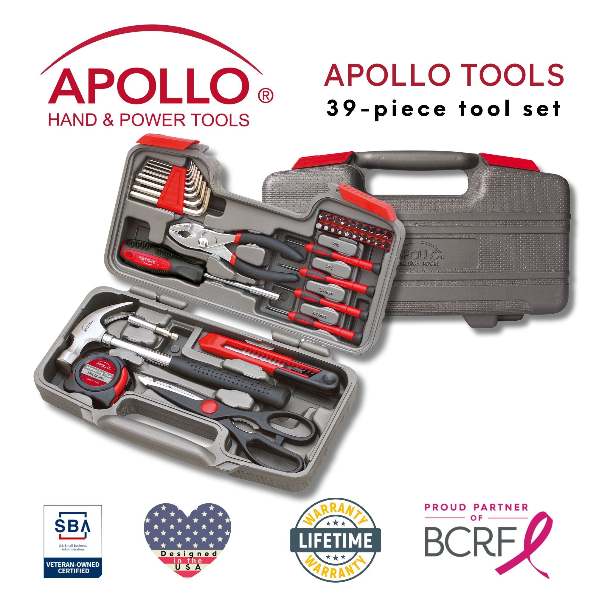 Apollo Tools 39 Piece General Tool Set - DT9706 SpadezStore