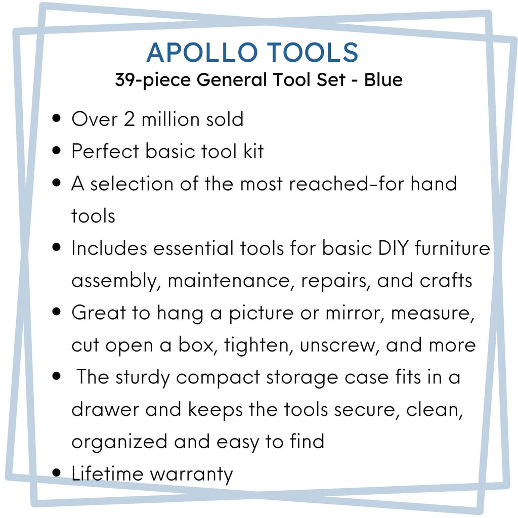 Apollo Tools 39 Piece General Tool Kit - DT9706BL SpadezStore