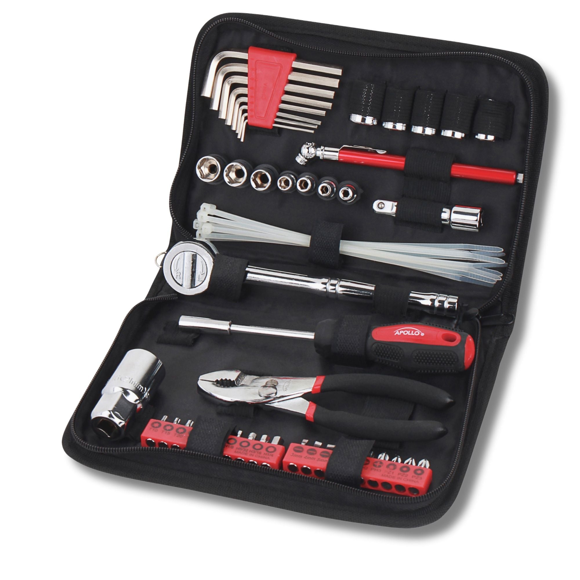 Apollo Tools 56 Piece Metric Auto Tool Set In Zipper Case - DT9775 SpadezStore