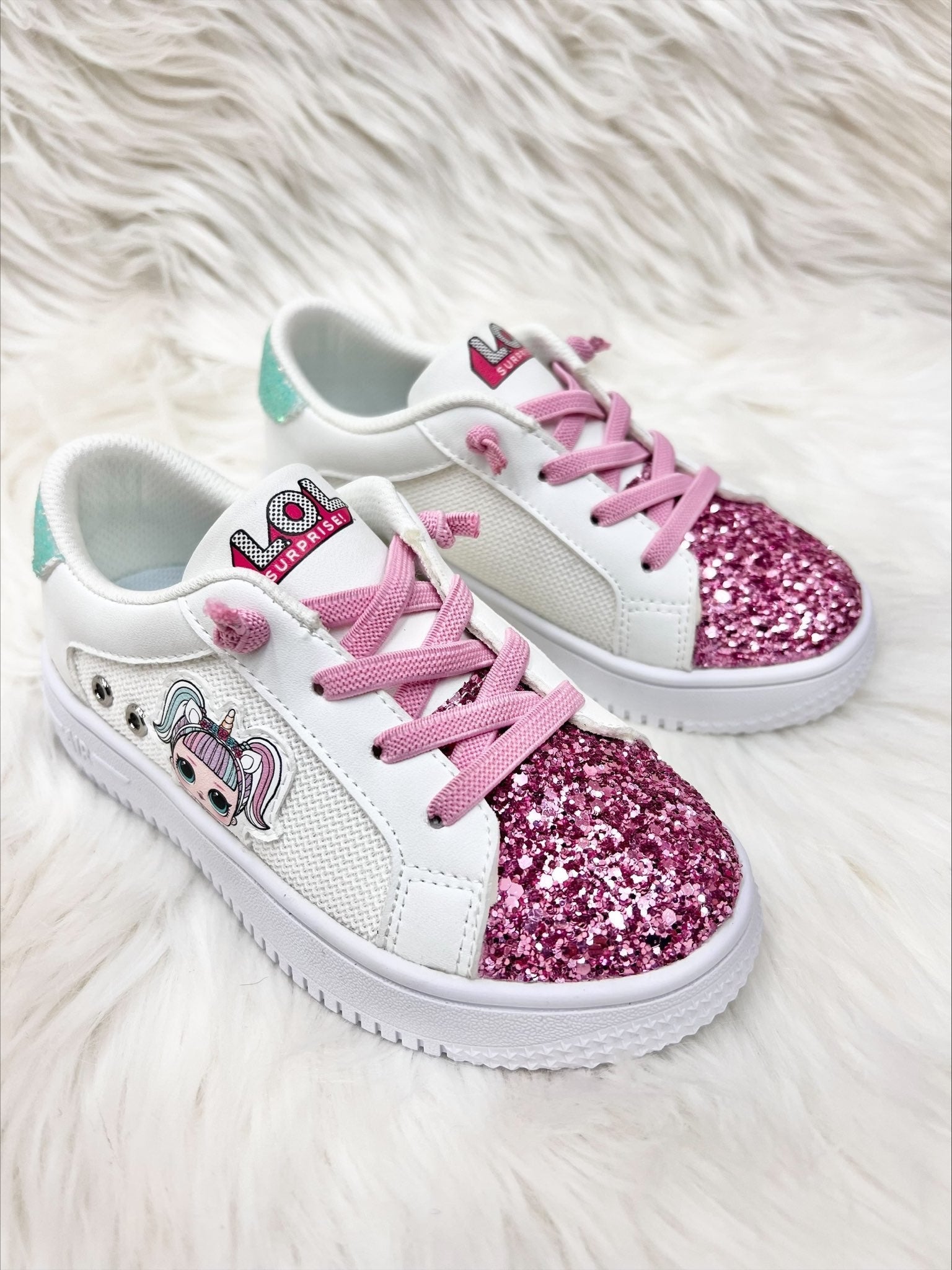 Mia Belle Girls L.O.L. SURPRISE! Unicorn Glitter Sneakers SpadezStore